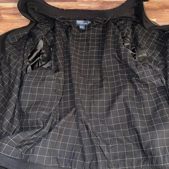 Polo Ralph Lauren Harrington Bomber Jacket Mens Size 4XB Full Zip Black Lined