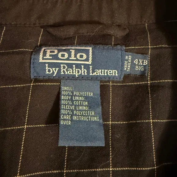 Polo Ralph Lauren Harrington Bomber Jacket Mens Size 4XB Full Zip Black Lined