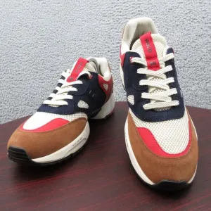 Polo Ralph Lauren Jogger Suede Mesh Shoes Sneakers Mens 11 Navy‎ Teak Brown