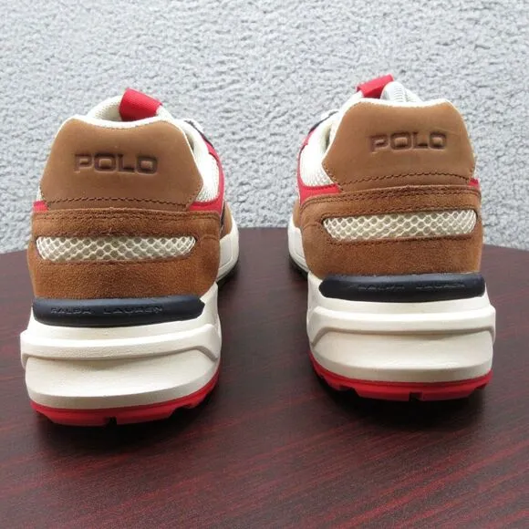 Polo Ralph Lauren Jogger Suede Mesh Shoes Sneakers Mens 11 Navy‎ Teak Brown