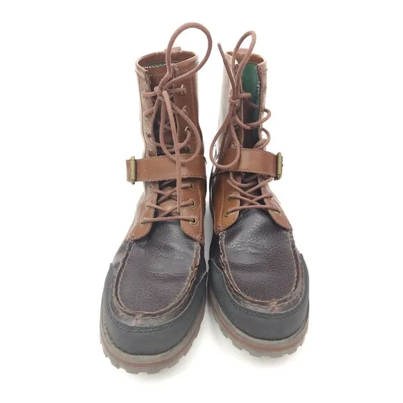 Polo Ralph Lauren Weybrook Mens Size 11.5 D Boots Brown Leather Lace Up 11431