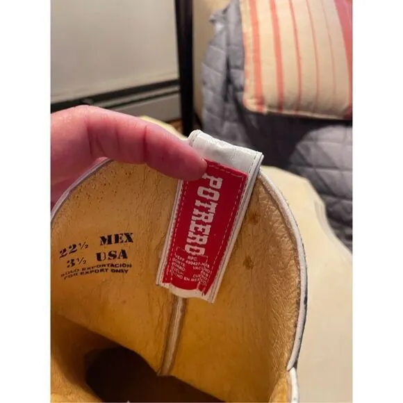 Potrero White Western Boots