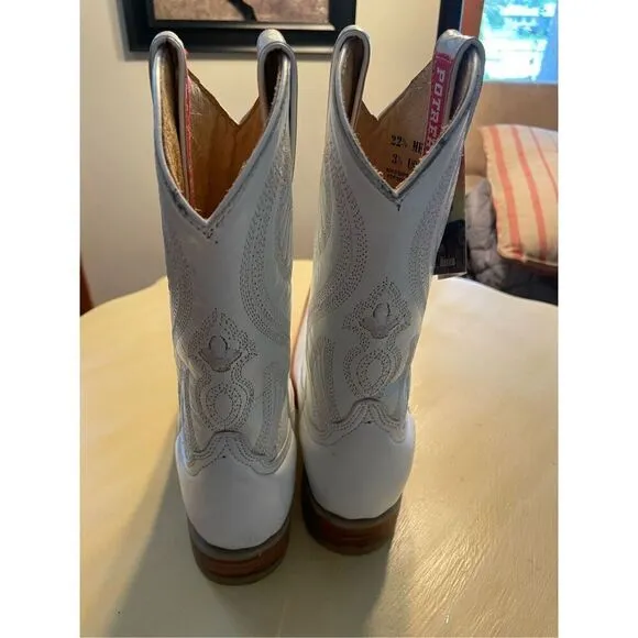 Potrero White Western Boots