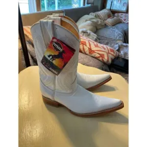 Potrero White Western Boots