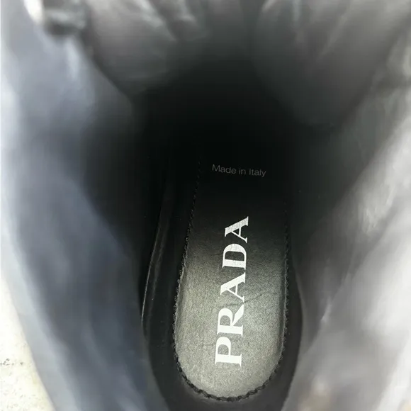 Prada Black High-Top Sneakers with Studded Straps