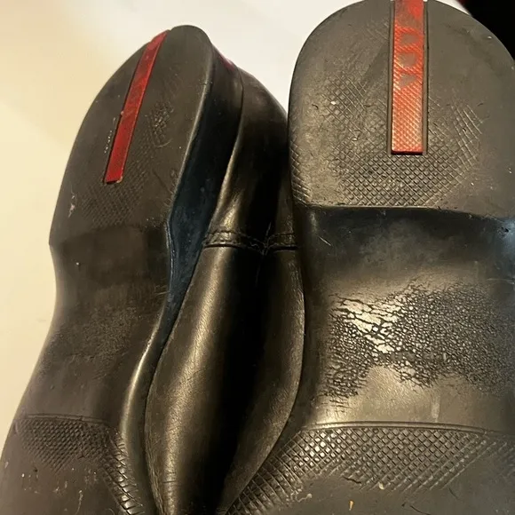 Prada Black Leather Chelsea Boots Size 9 Men Boots