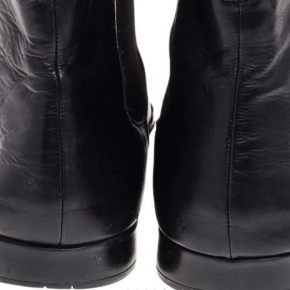 Prada Black Leather Chelsea Boots Size 9 Men Boots