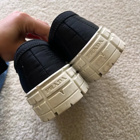 Prada Platform Sneakers Black Size 8.5