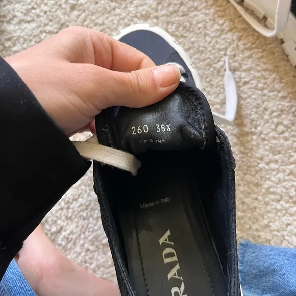 Prada Platform Sneakers Black Size 8.5