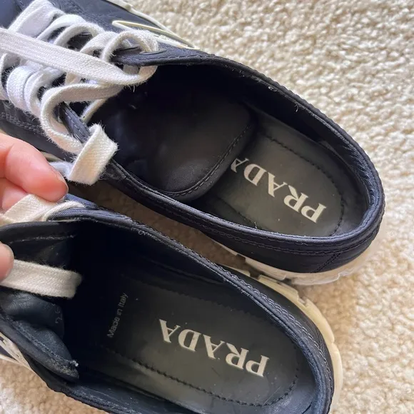 Prada Platform Sneakers Black Size 8.5