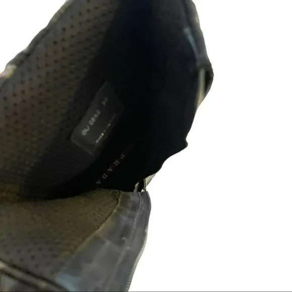 Prada Shoes Nylon Camo Leather Boots Preowned Size 28 US 11
