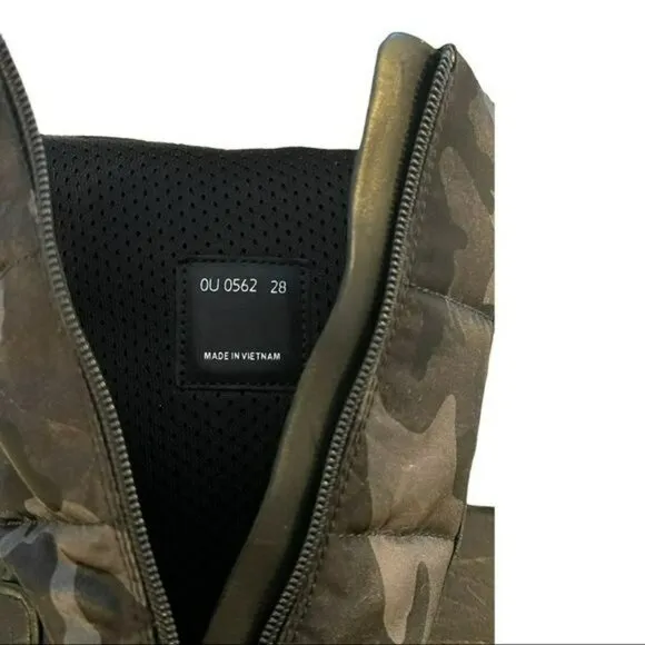 Prada Shoes Nylon Camo Leather Boots Preowned Size 28 US 11