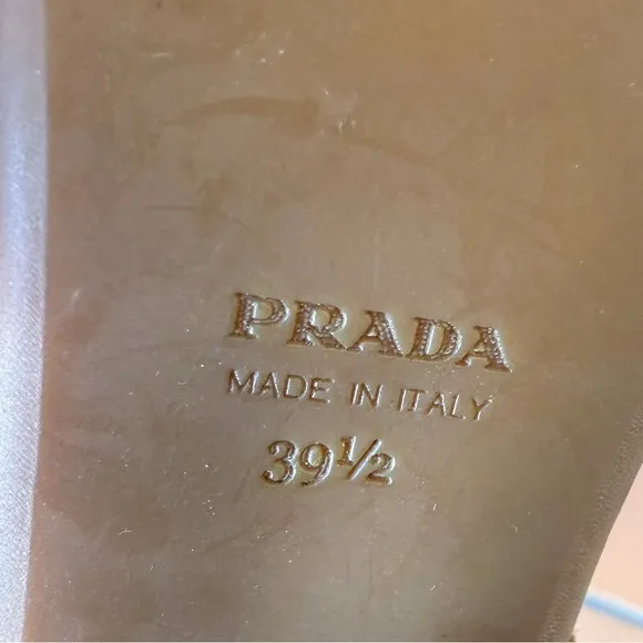 Prada Vintage Women's Cream Wicker Wedge Sandals