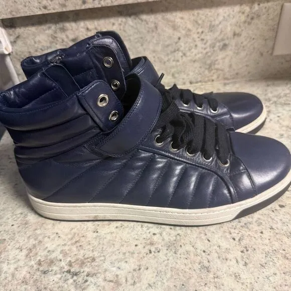 Prada Sport leather high top sneakers