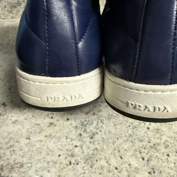 Prada Sport leather high top sneakers