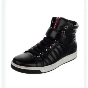 Prada Sport leather high top sneakers