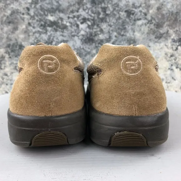Propet Men's Size 9 Shadow Warm Taupe/Taupe Brown Lace-Up Sneakers Shoes M3213