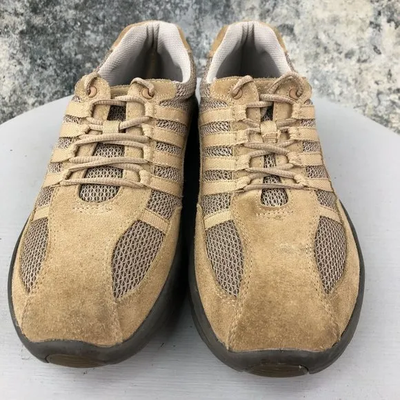 Propet Men's Size 9 Shadow Warm Taupe/Taupe Brown Lace-Up Sneakers Shoes M3213