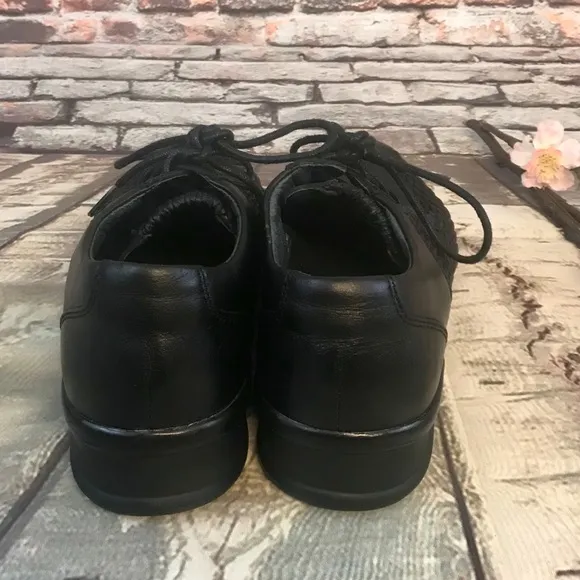 Propet Ped Rx Black Leather Lace Up Walking Shoes