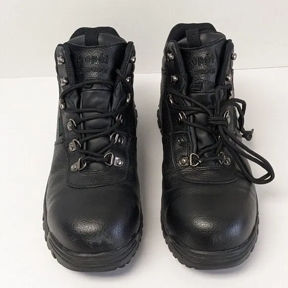 Propet Shield Walker Composite Toe Work Boots, Black, Men's 10.5 5E