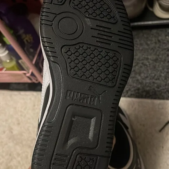 Puma Black and White High-Top Sneakers