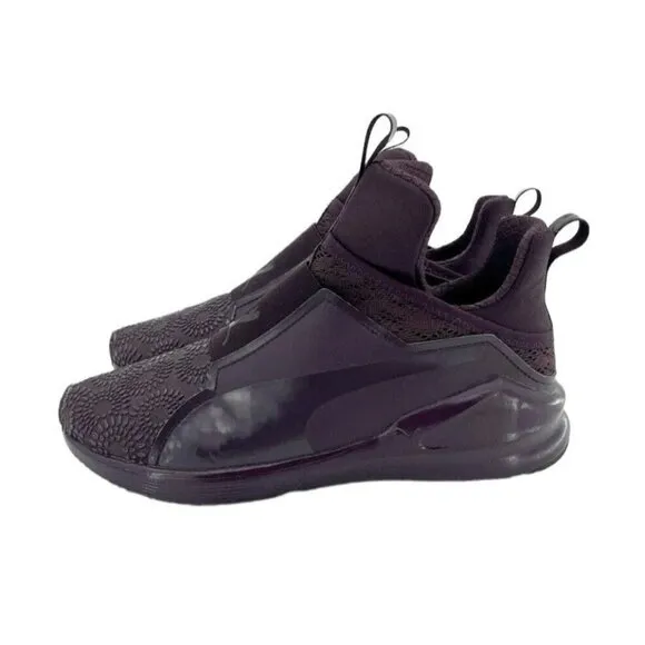 Puma Fierce KRM Women's High Top Deep Purple Burgundy Sneakers Sz 7.5