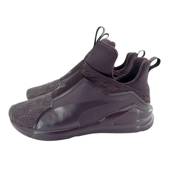 Puma Fierce KRM Women's High Top Deep Purple Burgundy Sneakers Sz 7.5
