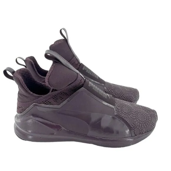 Puma Fierce KRM Women's High Top Deep Purple Burgundy Sneakers Sz 7.5
