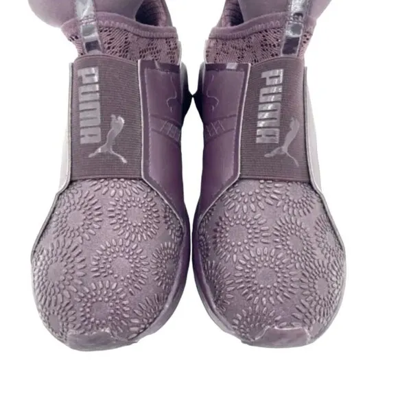 Puma Fierce KRM Women's High Top Deep Purple Burgundy Sneakers Sz 7.5