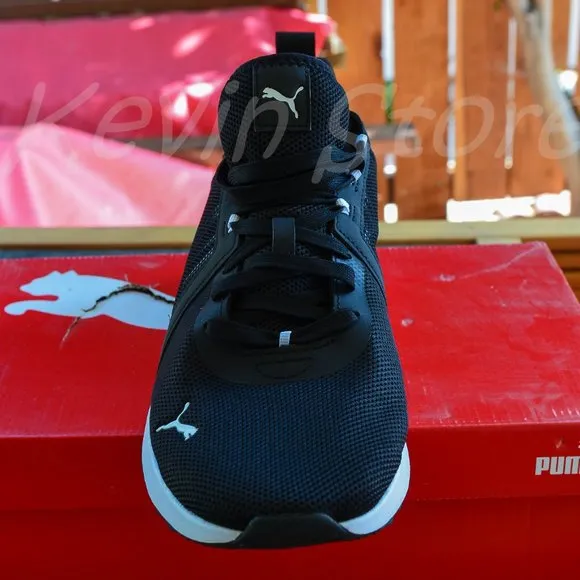 PUMA Mens Pacer Net Cage Trainers Sneakers Running Shoes Black