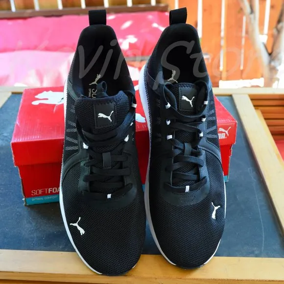 PUMA Mens Pacer Net Cage Trainers Sneakers Running Shoes Black