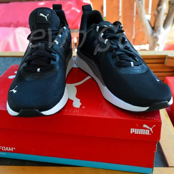 PUMA Mens Pacer Net Cage Trainers Sneakers Running Shoes Black