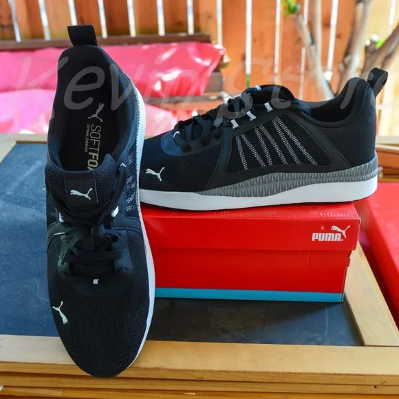 PUMA Mens Pacer Net Cage Trainers Sneakers Running Shoes Black