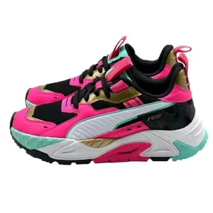 PUMA RS Track Vacay Queen Pink &amp; Gold Athletics Fashion Sneakers Girls Size 5