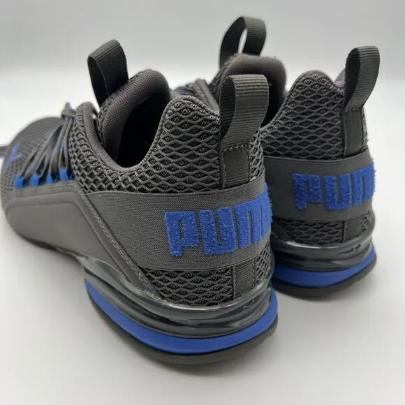 PUMA Shoes Mens Size 11 Axelion Mesh Sneakers Gray‎ Blue Athletic Running