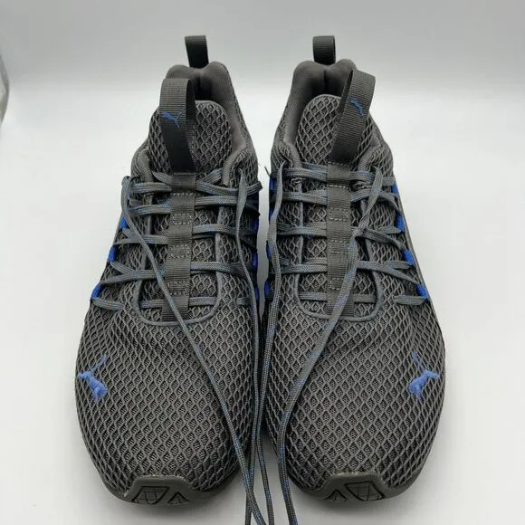 PUMA Shoes Mens Size 11 Axelion Mesh Sneakers Gray‎ Blue Athletic Running