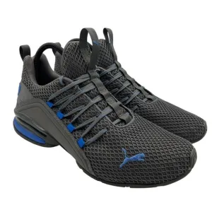 PUMA Shoes Mens Size 11 Axelion Mesh Sneakers Gray‎ Blue Athletic Running