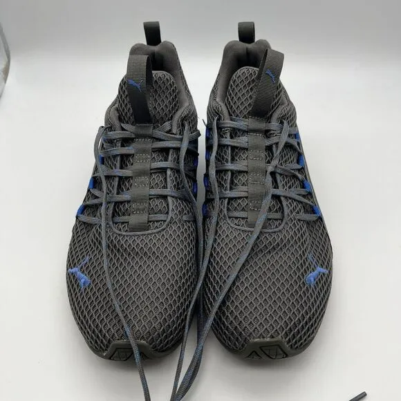 PUMA Shoes Mens Size 11 Axelion Mesh Sneakers Gray‎ Blue Athletic Running