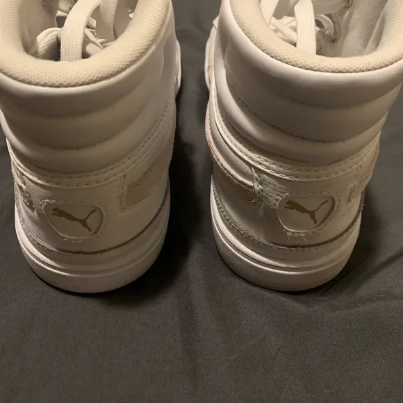 PUMA women White High-Top Sneakers size 9.5