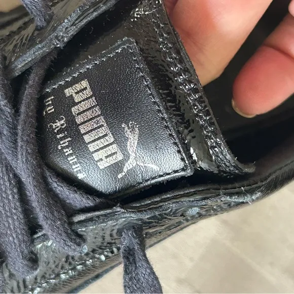 Puma X Fenty by Rihanna Wrinkled Patent Leather Creepers Sneakers