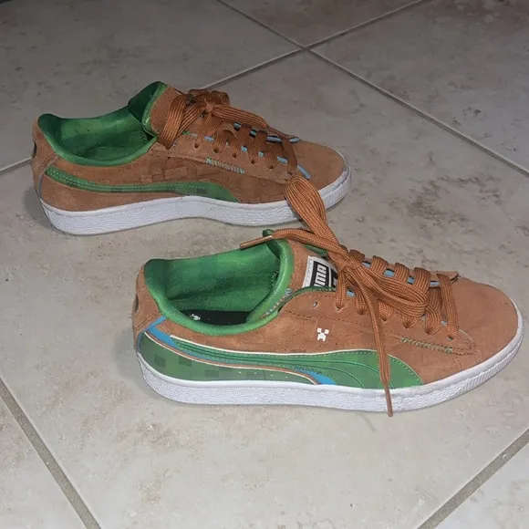 PUMA X minecraft limited edition suede sneakers