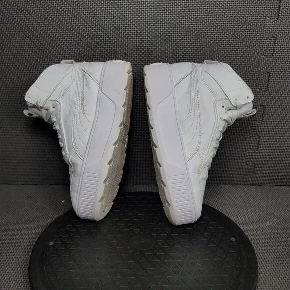 Puma Karmen Rebelle Mid Platform Shoes Youth Sz 6.5 White Sneakers Trainers