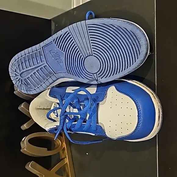 Racer blue and whitr dunks