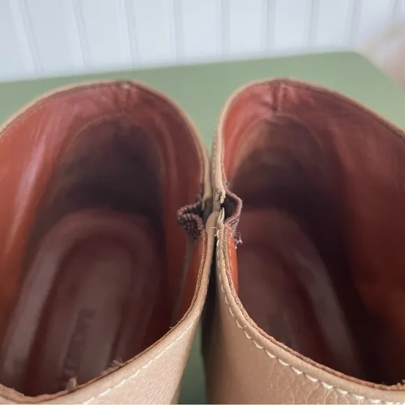 Rachel Comey MARS Cowboy Heel Chelsea Boots/Booties in Neutral/Taupe Leather