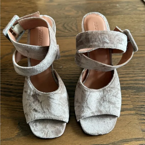 Rachel Comey Velvet Ankle Strap Wedge Sandals Velvet Size 5