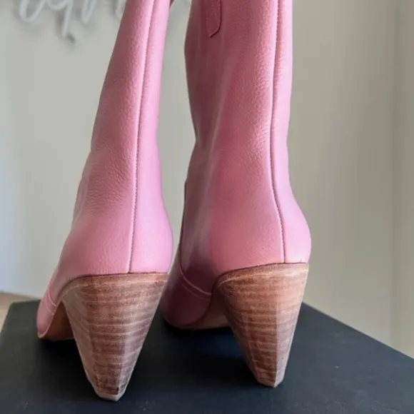 Rachel Coney pink cowboy boots