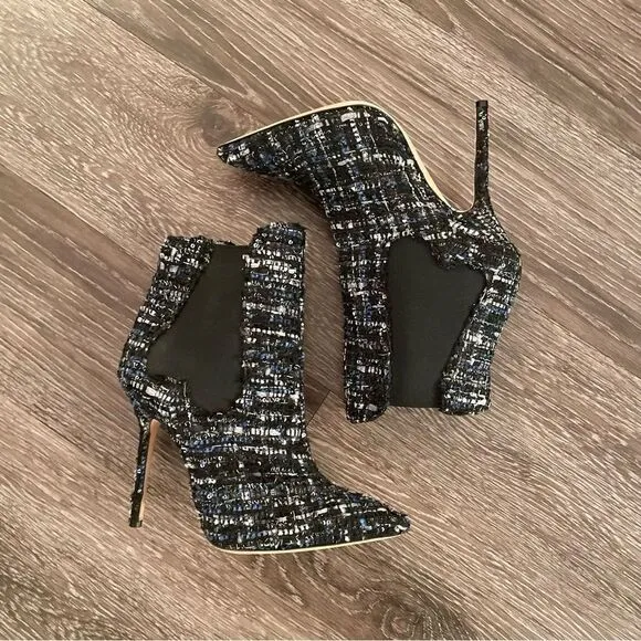 Racine Carree tweed heeled boots
