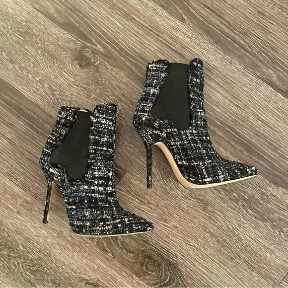 Racine Carree tweed heeled boots