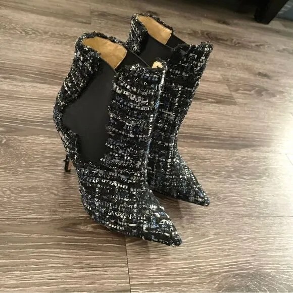 Racine Carree tweed heeled boots