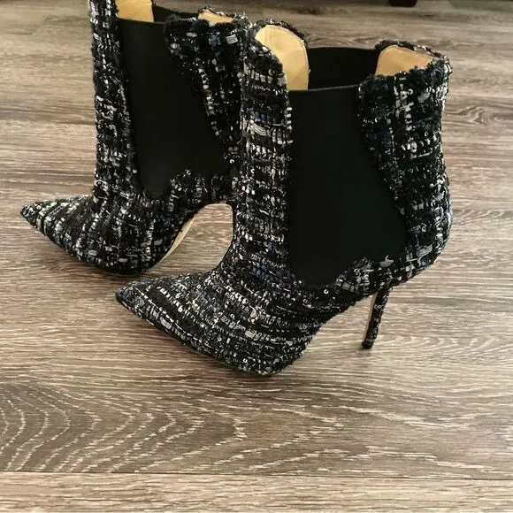 Racine Carree tweed heeled boots